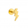 Piercing Labret Raio Dourado - Aço 8mm - 3