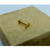 Piercing Labret Raio Dourado - Aço 8mm - 2