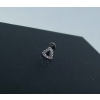 Piercing Labret de Titânio Coração Vazado com Pedras 8mm - Prata  - 2