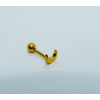 Piercing Microbell reto Lua Dourado - Aço 8mm - 1