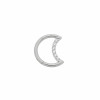 Piercing Argola Especial Lua com Zircônias - Titânio  - 3