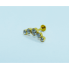 Piercing Cluster Dourado Zircônias - Titânio - 1