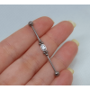 Piercing Megabell de Titânio com Zircônia Cacho - Prata  - 1