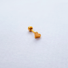 Piercing Microbell de Coração Dourado - Aço 8mm - 2
